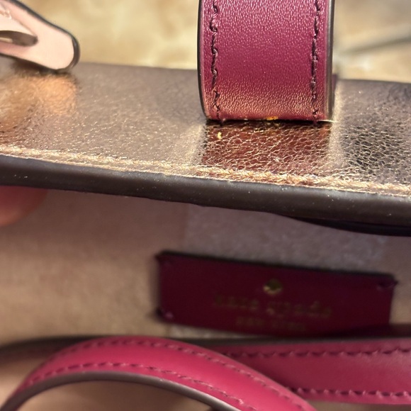 Kate Spade Gold and Burgundy Women's Bag - Picture 11 of 13